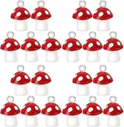 [LIFKOME] Resin Mushroom Charms 20pcs Jewelry Making Charms for Diy Necklace Bracelet Set