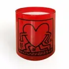Keith Haring Red Running Heart Candle 4.93 oz - 40 Hours Burn Time Sweet Scent