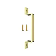 Rolltrak Brushed Brass Barn Door Square Raised Handle
