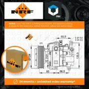 Air Con Compressor fits MAZDA 3 BK 2.3 06 to 09 AC Conditioning NRF GJ6A61K00A