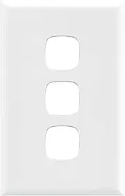HPM Excel 3 Gang Coverplate, Matt White