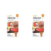 2x 4pc Boon Drizzle Silicone Popsicle & Ice Cream Cone Holder Pack 11x19cm