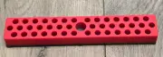 Magnetic 1/4 hex Bit holder, Holds 42) 1/4 hex bits, Red