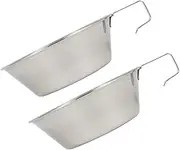 YARNOW 2Pcs Stainless Steel Outdoor Folding Bowls Portable Camping Cookware for Barbecue Backpacking and Picnics Lightweight and Compact Design for Easy Carrying and Use