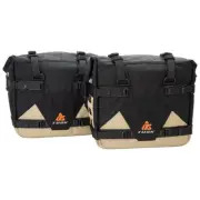 Tusk Pannier Racks with Tusk Pilot Pannier Bags Black/Tan