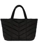 YVES SAINT LAURENT YSL Black Puffer Tote Bag Travel Light Weight Authentic New