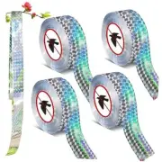 4 Pieces Bird Scare Tape Ribbon,4 * 328 Feet Reflective Tape Keep Birds Away