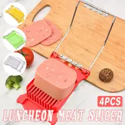 P&P 4Pcs Kitchen Ham Lunch Meat Slicer Food Cutter Tool For Perfect Slices Easy Use