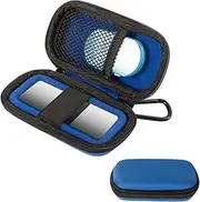 Carrying Case for Kardiamobile EKG Monitor,Hard Shell Case for Kardiamobile 6L 5L,Travel Case for Heart Monitor EKG,Heart Rate Monitor Holder（Case + Pill Box） (Blue)