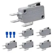 6Pcs Micro Limit Switch Short Straight Hinge Lever Arm SPDT Snap Action Switc...