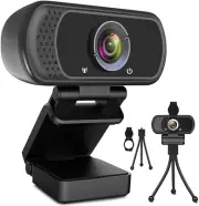 Webcam HD 1080p Web Camera, USB PC Computer Webcam w/Microphone, Laptop Desktop