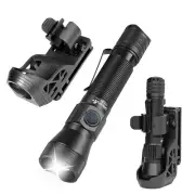 ULTRAFIRE Tactical EDC Flashlight with Holster,1350 High Lumens Rechargeable ...