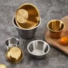 Mustard/Salad/Tomato Sauce Cup Silver Gold Condiment Container Hot Pot