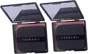 Vaguelly 2Sets Facial Oil Blotting Sheets with Mirror Case Compact Oil Absorbing Paper for Quick Touch Up Portable Face Cleaning Tissue for Oily Skin Control