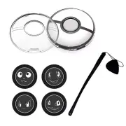 Transparent Protective Case+4 Adhesive Pads+Hand Strap for Pokémon GO Plus+ H