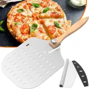 Abizarch 12" Pizza Peel Transfer Spatula,Perforated Pizza Paddle with Rocker ...