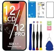 [SIMDOG] for iPhone 12/12 Pro Screen Replacement Kit 6.1 inch Full HD LCD Display 3D Touch Screen Digitizer Full Assembly + Repair Tools + Screen Protector