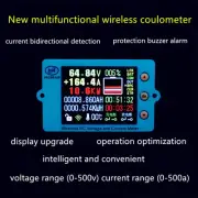 100V/500A VAC8610F Wireless Ammeter Voltmeter Battery Capacity Monitoring Coulom