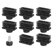 8 Set Leveling Feet, M6x15x30mm Plastic Square Adjustable Furniture Leg Leveling