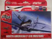 Airfix 1:72 North American P-51D Mustang W/ Glue, Paints, & Brush Model A55013
