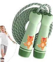 Jump Rope for Kids,Cotton Jumping Cord Length Adjustable - Skipping Rope with Handle for Kids, Light Weight for Fitness Workout Exercise Outdoor Activity