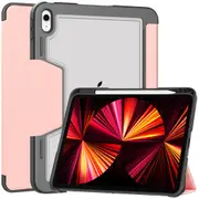MCC Shockproof iPad Air 4 2020 4th Gen Tri-Fold Case Cover Apple Pencil Slot Kids [Pink]