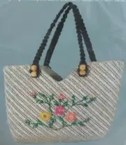 Columbia Minerva 2108 New Canvas Creations Strawflower Handbag 1984 VGC