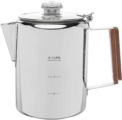 COLETTI Bozeman Camping Coffee Pot – Percolator – 9 CUP