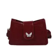 Fashion Alligator Pattern PU Crossbody Handbag Women Butterfly Casual Handbag Purse Female Woven Strap Shoulder Totes Bag?