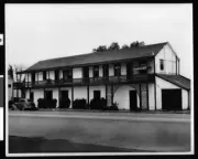 Two-Story Adobe Home Of Don Domingo Oyharzabal Showing Its Garage - Old Photo