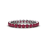 TriJewels Ruby Womens Eternity Ring Stackable 1.4 ctw* 14K Gold JP:13732