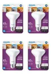 Philips BR30 LED Floodlight Bulb SceneSwitch Daylight Soft White Warm Glow 4 Pak