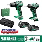 HIKOKI HITACHI 18V DRILL & IMPACT DRIVER CORDLESS COMBO KIT