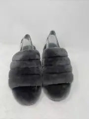 UGG Womens fluff yeah Charcoal slides size 8 #1095119 Chrc (gr817)