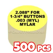 1-3/4" Tecre Mylars Clear Plastic Cover for Button Maker Machine Press 500 pcs