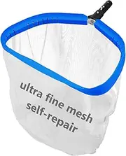TidyMister 17.5'' Ultra Fine Mesh Pool Skimmer Net Rake for Sand Silt Pollen Debris - Super Extra Fine Nylon Cleaning Pool Net for Above Ground & In-ground Swimming Pools
