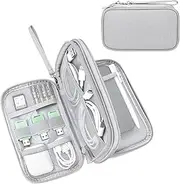 Electronics Travel Organizer,Portable Waterproof Electronic Travel Storage Bag for Small Charging Cord Storage,Charger,Small Electronics,SD Card etc,for Travel,Business - Black