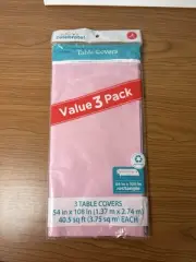 3 Pack Of Pink Tablecloths 54x108” Rectangle
