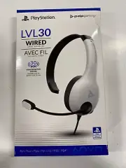 PDP Gaming OFFICIAL Wired Chat Headset LVL30 *WHITE* (PS4 / PS5 / Windows / Mac)