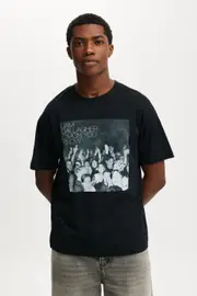 [Cotton On Men] Cotton On Men - Loose Fit Liam Gallagher T-Shirt - Lcn wmg black / liam gallagher - you know M LCN WMG BLACK / LIAM GALLAGHER - YOU KNOW