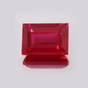 Natural Burmese Rare Pigeon Blood Red Ruby Loose Gemstone Baguette Cut 9.00 Ct