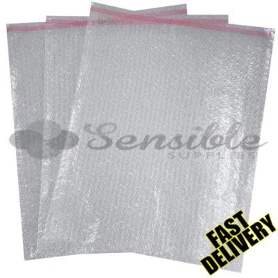 200 X BP7 CLEAR PEEL & SEAL PACKAGING BUBBLE WRAP POUCHES 380x435mm (15x17")
