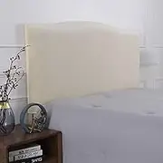 Aliuciku Bed Head Cover, Headboard Protector Elastic Bedside Covers BedHead Dust Cover(Beige,120cm)