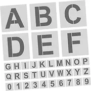 SEWACC 1Set DIY Blank Alphabet Number Stencils Set Reusable Plastic Templates for Learning Crafting Creative Teaching Tool for Painting Wall Decor Educational Activities