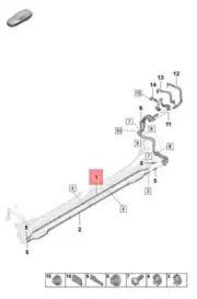 Genuine PORSCHE Taycan Y1A Coolant Pipe 9J1121559A