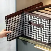 Storage Basket Portable Handles Space-saving Wardrobe Cloth Storage Box