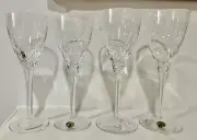 Waterford Elberon Crystal Red White Wine Water goblets Set/4 (1 Pair each) NWT