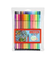 Stabilo 68 Fibre Tip Pen Wallet (Assorted) [30 Set]