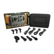 Shure 4-Piece Studio Microphone Kit with 4 Microphones 4-XLR Cables and Case