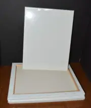 Blank Framed Canvas Boards (4) 12x16 Primed NEW
